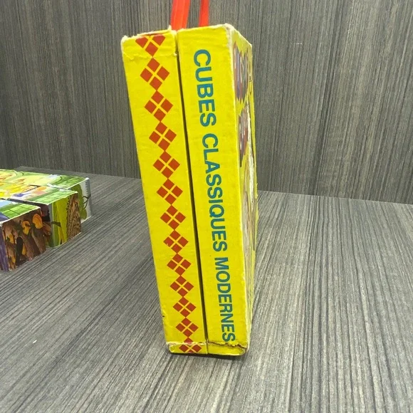 Wooden Toy Block Picture Cubes Vintage Snow White Cinderella - Picture 5 of 16